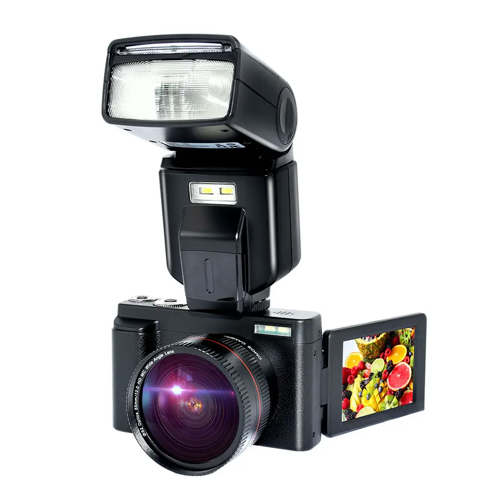 वीडियो रिकॉर्डर डिजिटल फोटो कैमरा फ्लैश लाइट और चौड़े कोण लेंस के साथ
