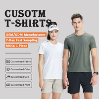 Fabricant de t-shirts, t-shirt de sport pour homme personnalisé, séchage rapide, 170 g, spandex/nylon, respirant, séchage rapide, t-shirts de sport pour homme