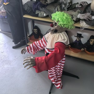 Payaso Gigante de Halloween con Sonido, Activado por Sonido, con Ojos Rojos Brillantes y Sonido de Terror para Decoración de Jardín o Casa Embrujada - Product Image 6