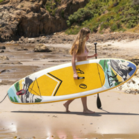 Planche à pagaie gonflable ACEHERO avec motif géométrique, système à 3 ailerons, 10'6''x31.5''x6'', avec tous les accessoires