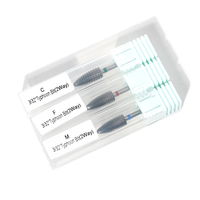 Broca de carburo de 2 vías Typhoon 6.0 F M C XC 2XC 3XC para uñas, fresa de carburo de corte recto tipo llama, para limas eléctricas de uñas para zurdos y diestros