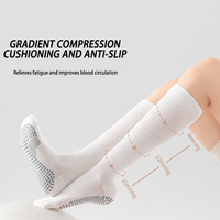 Chaussettes de compression unisexes pour femmes et hommes, 8-15 mmHg, hauteur genou, mollets larges, en Spandex/Nylon écologique, pour voyage, course à pied, infirmières