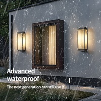 Lampe murale solaire extérieure en acier inoxydable de style européen moderne, étanche IP65, lumière LED pour couloir