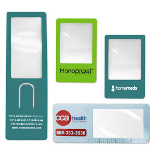 Lupa de plástico PVC BIJIA 3x, tamaño de tarjeta de crédito, lente Fresnel, lupa de PVC, marcapáginas de lectura personalizado - Product Image 1