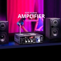 Yüksek kaliteli HI-FI Stereo ses güç amplifikatörü ev sineması çift kanal 300W tepe BT 5.0 araba amplifikatör DC12V