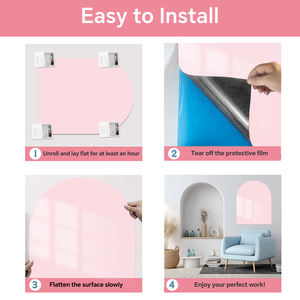 Pegatina de pared de grafiti magnético rosa claro brillante para habitaciones de niños <span class=keywords><strong>pizarra</strong></span> autoadhesiva multifuncional - Product Image 4