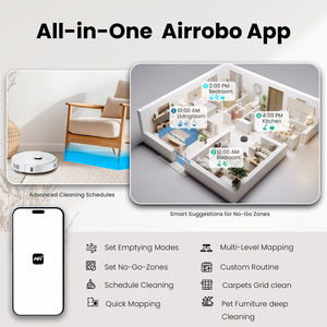 <span class=keywords><strong>AIRROBO</strong></span> Aspirateur avec Filtre HEPA, Navigation LDS, Nettoyage Automatique, Détection Infrarouge des Bords et Prévention des Poils d'Animaux - Product Image 6