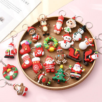 Vente en gros de porte-clés en PVC souple mignon pour enfants, petit arbre de Noël, porte-clés wapiti, pendentif, accessoires, cadeau de Noël d'été