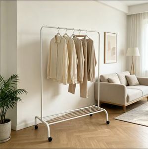 Robuster Kleiderständer aus Eisen, platzsparender mobiler Garderobenständer für Schlafzimmer, Boutique, Büro, Geschäft und begehbaren <span class=keywords><strong>Kleiderschrank</strong></span> - Product Image 2