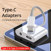Adaptateur de Type C 2 en 1 Usb-c vers Jack 3.5mm Casque Aux Audio Splitter Chargeur Adaptateur Usb C Compatible pour Téléphone Mobile