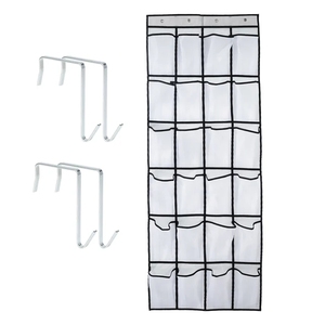 24-túi rõ ràng lưới Giày tổ chức tiết kiệm không gian cửa Treo Giày lưu trữ giá với tủ quần áo hiển thị chủ - Product Image 1