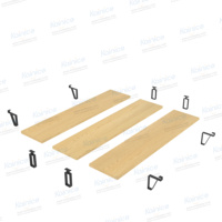 Lit double pliable moderne Kainice, cadre en contreplaqué, design gain de place, lit plateforme de haute qualité en bois pour la maison