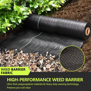 Prêt à expédier, couverture de sol 100 GSM <span class=keywords><strong>pour</strong></span> les parterres de fleurs, contrôle des mauvaises herbes, tissu tissé, couverture de sol, paillis, couverture de sol perforée - Product Image 4