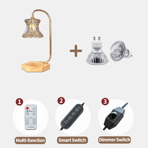 מנורת שולחן ברזל dimmable עם טיימר העליון נר חם עבור אמא של יום מתנה ac מופעל - Product Image 5