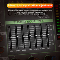 Console de mixage audio amplifiée AT16D 16 canaux 2x1000W, 256 effets DSP, console de mixage professionnelle pour DJ, scène, studio, système de sonorisation en direct