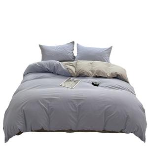 Ensemble <span class=keywords><strong>de</strong></span> draps <span class=keywords><strong>de</strong></span> literie <span class=keywords><strong>de</strong></span> couleur unie 100% lin <span class=keywords><strong>de</strong></span> coton lavé comme <span class=keywords><strong>housse</strong></span> <span class=keywords><strong>de</strong></span> <span class=keywords><strong>couette</strong></span> douce et respirante texturée avec taie d'oreiller - Product Image 6