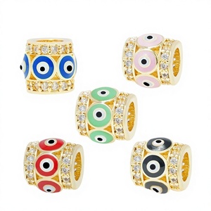 Accessori per Gioielli con Ciondolo a Forma di Occhio Geometrico in Resina Acrilica Lucite con Micro-incastonatura a Goccia d'Olio, Popolare, Disponibile in Fabbrica JINYUAN - Product Image 1