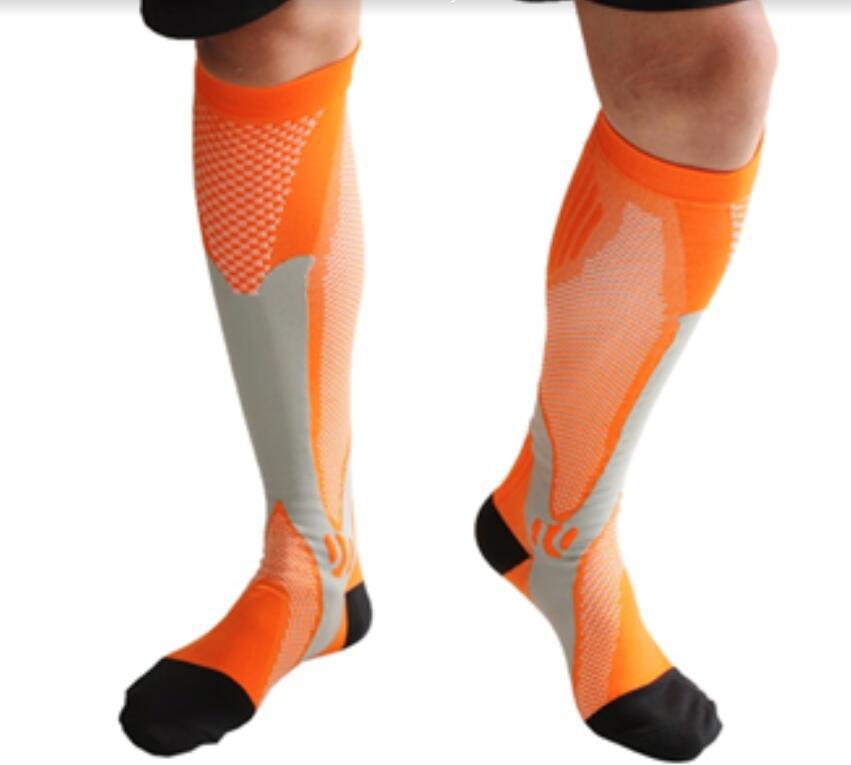 Custom Sports Running Knee High Compression Socks 20-30Mmhg Unisex Stretch Football Socks