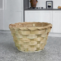 3 stuks ecologische bamboe opbergmanden & rieten dozen voor thuisdecoratie, fruit- en broodorganisatie