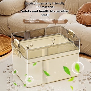 Hộp đựng thuốc gia dụng hình vuông cực lớn PP ngăn đựng nhiều lớp Bộ Y Tế dụng cụ sơ cứu khẩn cấp tại nhà - Product Image 4