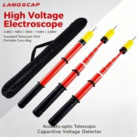 Tester di Tensione Portatile 10KV con Allarme Sonoro e Luminoso, Elettroscopio Isolato a Contatto per Manutenzione di Linee Elettriche