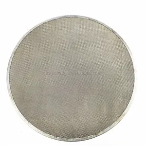35 cm diameter edged stainless steel wire mesh filter disc
