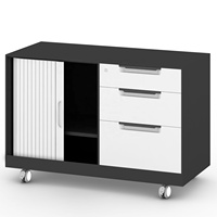 Casier modulaire en acier mobile verrouillable avec cloisons ouvertes Classeurs assemblés Tiroirs Bureau à domicile Atelier Utilisation en entrepôt