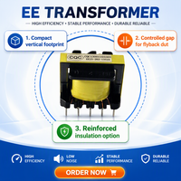 Transformateur d'isolation haute fréquence personnalisé EE25 à noyau en ferrite, 220V 120V, pour montage sur circuit imprimé (PCB)