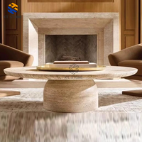 Table basse en marbre noir de luxe, moderne, en pierre naturelle, de haute qualité et durable, pour salon et extérieur, vente en gros KT