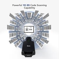 Lector de Códigos de Barras Inalámbrico Eyoyo de 3000 mAh, Bluetooth, Portátil, 1D 2D, con Clip Trasero para iPad, iPhone, Almacén