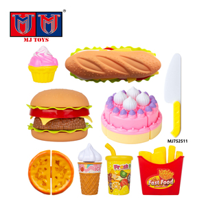 Nuevo <span class=keywords><strong>Juguete</strong></span> Educativo de Simulación, Juego de Imitación, Juguetes de Cocina para Niños, Comida, Postre, Helado, Pastel, Hamburguesa, Cubiertos - Product Image 2