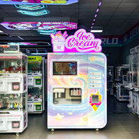 Machine distributrice de crème glacée carrée entièrement automatique multi-prises 220V/110V, neuve, pour usage commercial, fabriquée par Naughty Dog Factory, vente en gros