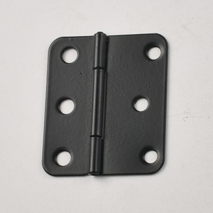 บานพับเหล็กสีดำ 38x34 มม. 6 รู มุมโค้งมน สำหรับกล่องจ่ายไฟฟ้า - Product Image 1