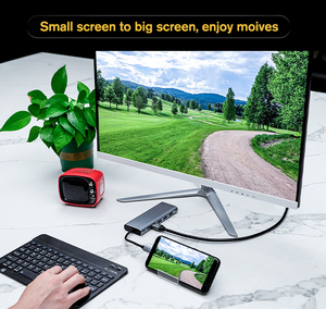 Hub USB <span class=keywords><strong>multi</strong></span>-ports Type C vers <span class=keywords><strong>HDMI</strong></span> <span class=keywords><strong>4K</strong></span> 5Gbps USB 3.0 PD 100W Adaptateur 6 en 1 Station d'accueil pour ordinateur portable - Product Image 4