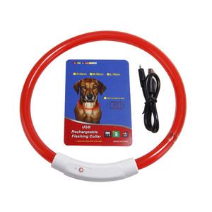 Venta al por mayor Luminous PVC <span class=keywords><strong>Led</strong></span> Light <span class=keywords><strong>Dog</strong></span> <span class=keywords><strong>Collar</strong></span> Usb Recargable Seguridad para Todas las razas de perros - Product Image 3