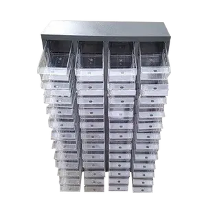 Stahls chrank 48 Schubladen teile Schrank box Lagers chrank für Werkstatt Transparent Industrial