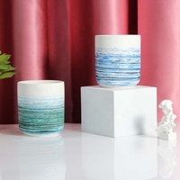 Vases à bougies cylindriques en porcelaine personnalisables YBH Factory, écologiques, décoratifs pour la maison, pour la Saint-Valentin et les mariages, colorés