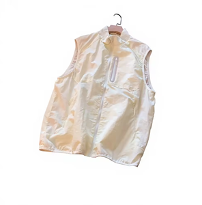 Wholesale custom logo men's and women's lightweight breathable stand up collar <b>vest</b>, quick drying spliced <b>vest</b> - Product Image 2