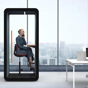 Contemporary Acoustic Office Booth Single Seat Soundproof Pod for Open Office Areas - Product Image 1