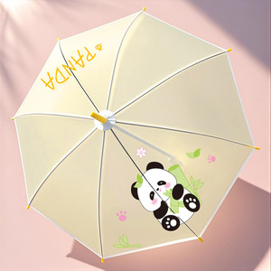 Petit parapluie pour enfants semi-automatique de dessin animé frais poignée <span class=keywords><strong>en</strong></span> plastique 90cm diamètre ouvert 8k côtes Polyester matériel extérieur - Product Image 5