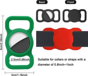 Custom Air Tags Cover GPS Tracker Pet Dog Cat Collar Funda protectora de silicona para AirTags Tracking Case Holder - Product Image 3