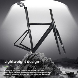 Forcella Anteriore in Fibra di Carbonio Ultra Leggera SPEEDONE con Sospensione e Freno <span class=keywords><strong>a</strong></span> Disco Compatibile con Bici da Strada 700C - Product Image 3