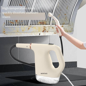 เครื่องทำความสะอาดไอน้ำแบบมือถือ 1200W 450 มล. เครื่องทำความสะอาดไอน้ำแบบพกพา อุณหภูมิสูง ทำความสะอาดล้ำลึก สำหรับห้องครัว ห้องน้ำ รถยนต์ และบ้าน - Product Image 3