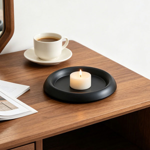 Plateau anti-gouttes pour bougies, porte-bougie en métal pour bougies piliers, pour intérieur/extérieur, <span class=keywords><strong>cheminée</strong></span>, décoration <span class=keywords><strong>de</strong></span> chambre et <span class=keywords><strong>de</strong></span> salon - Product Image 4
