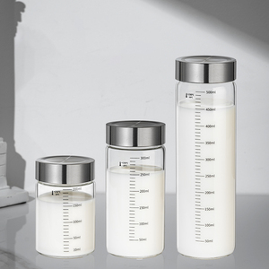 500ml Thiết kế đơn giản trong suốt Chai Nước Thủy tinh với nắp thép không gỉ kính cao cấp drinkware - Product Image 2