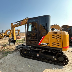 Excavatrice <span class=keywords><strong>SANY</strong></span> 75 Pro d'<span class=keywords><strong>occasion</strong></span> fabriquée en Chine, moteur ISUZU, pompe à engrenages, 8 tonnes, modèle 2024, prix bas, haute qualité, <span class=keywords><strong>pelle</strong></span> de construction - Product Image 1