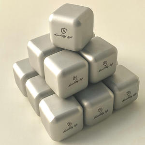 Cubitos de hielo de titanio cuadrados, 6 piezas, piedras de whisky de acero inoxidable de grado alimenticio para enfriar bebidas en fiestas - Product Image 4