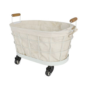 <span class=keywords><strong>Cesta</strong></span> de almacenamiento de alambre de Metal de hierro con luz, tela de decoración del hogar, cesto de ropa sucia para baño, rueda para almacenamiento de ropa de juguete y Hotel - Product Image 3