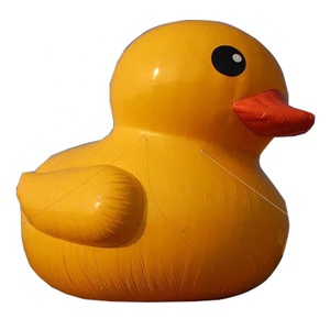 Bouée <span class=keywords><strong>gonflable</strong></span> commerciale de 14 m (46 pi) en forme de canard jaune avec logo animal personnalisé pour publicité - Product Image 1
