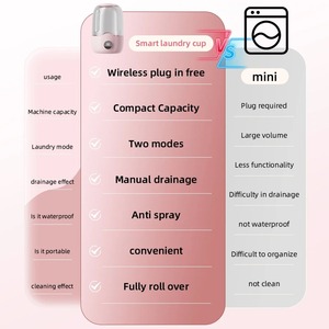 Portable <b>Washing</b> <b>Machine</b> Cordless Rechargeable Mini Laundry Cup for Underwear Socks Efficient Cleaning Travel <b>Camping</b> Use - Product Image 2